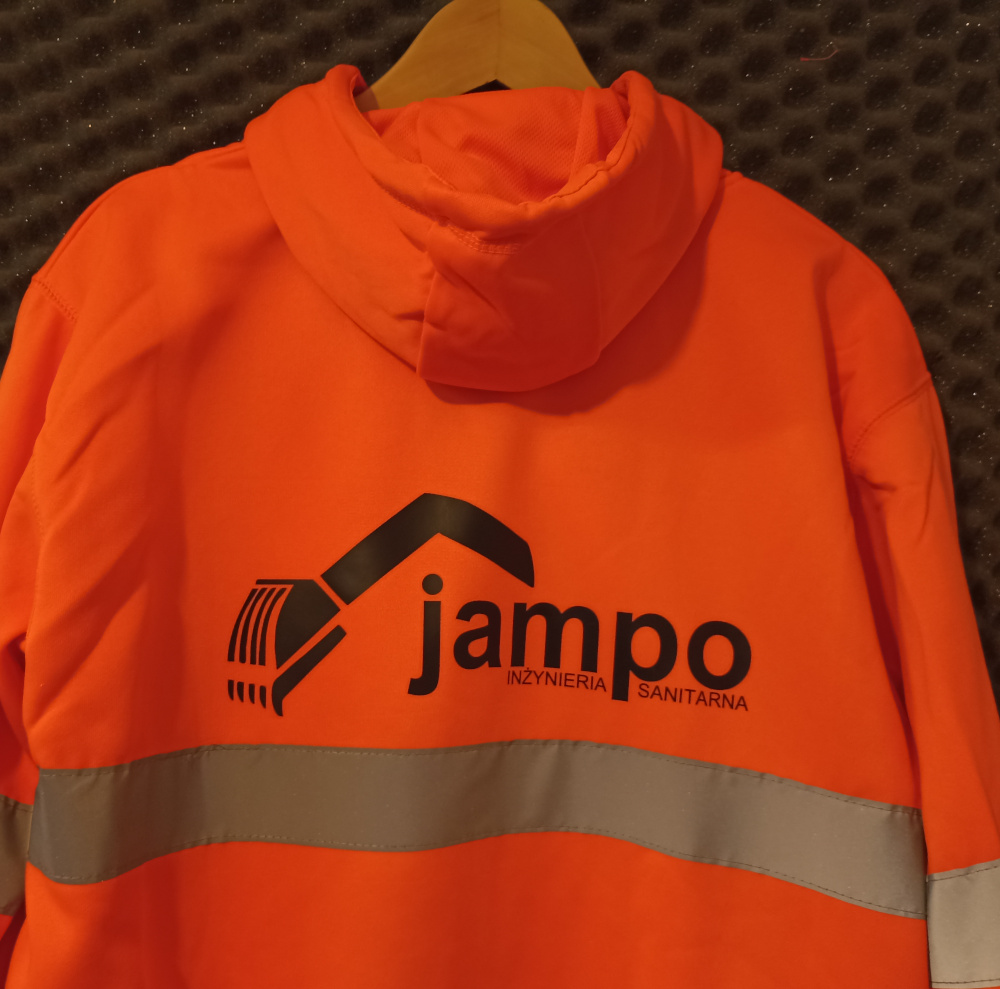 Trwały nadruk firmowy na profesjonalnej bluzie roboczej